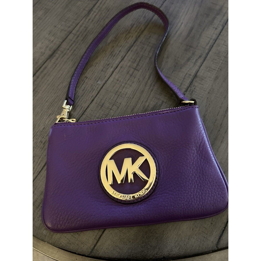 Michael Kors Wristlet/Wallet Purple Leather